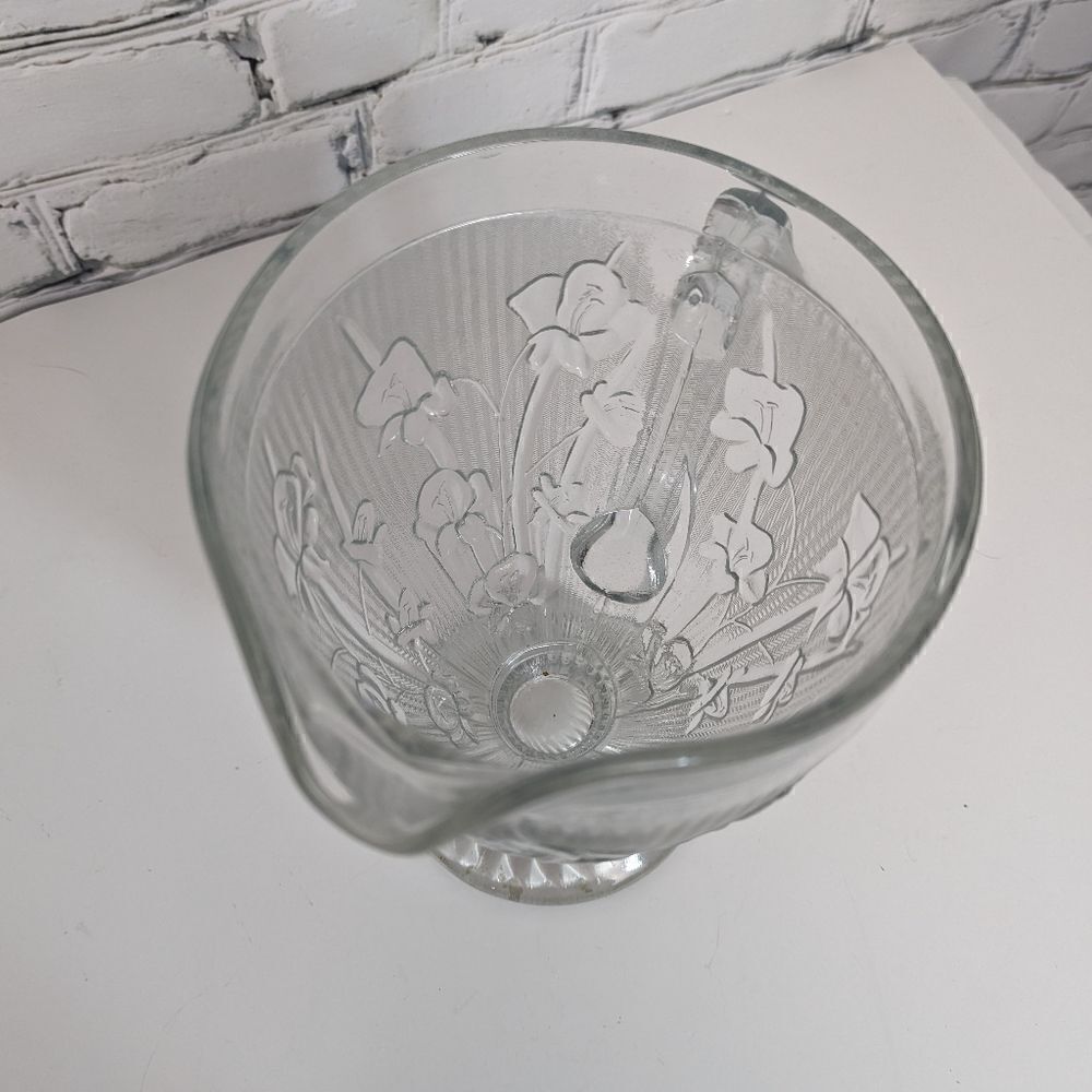 Jeanette Glass Iris Pitcher in clear - Picture 6 of 7